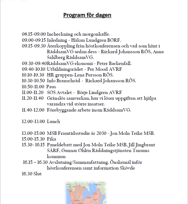 Vårkonferens, reviderat program