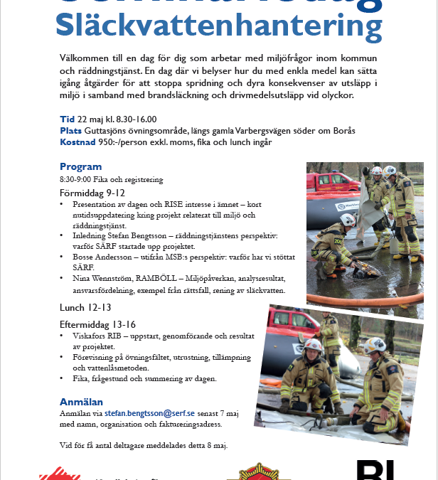 Dag om släckvatten 22 maj Guttasjön